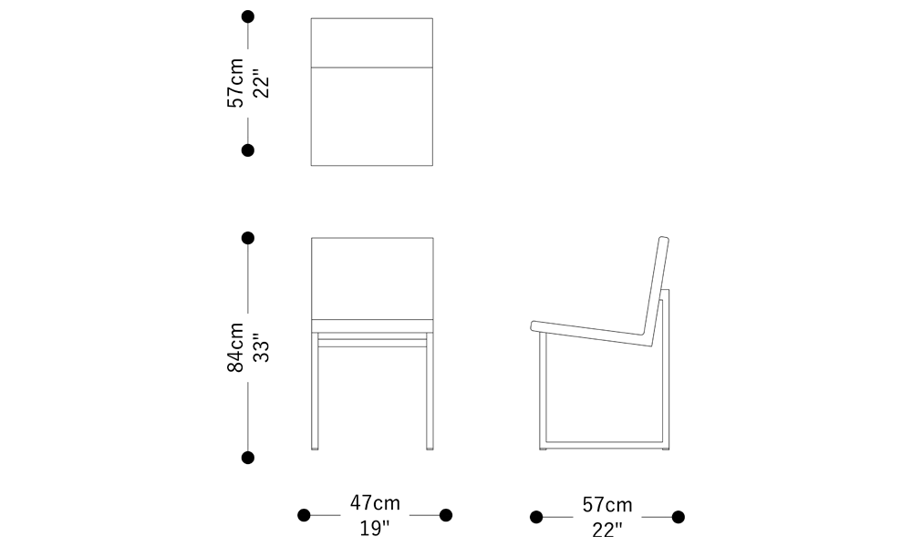 Image of the main dimensions of the product